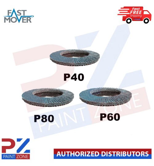 FLAP DISC, ZIRCONIUM, P40, P60 and P80 x 3 discs 